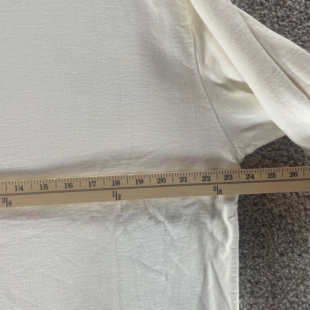 Vintage Eddie Bauer Sweater Mens Medium White Crew Neck Pullover‎ Sweatshirt 90s - Picture 13 of 15